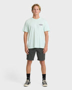 Heritage Arch Wave Washed Premium Short Sleeve Knit T-Shirt - Sea Glass
