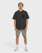 Brunswick Garage Short Sleeve Knit T-Shirt - Washed Black