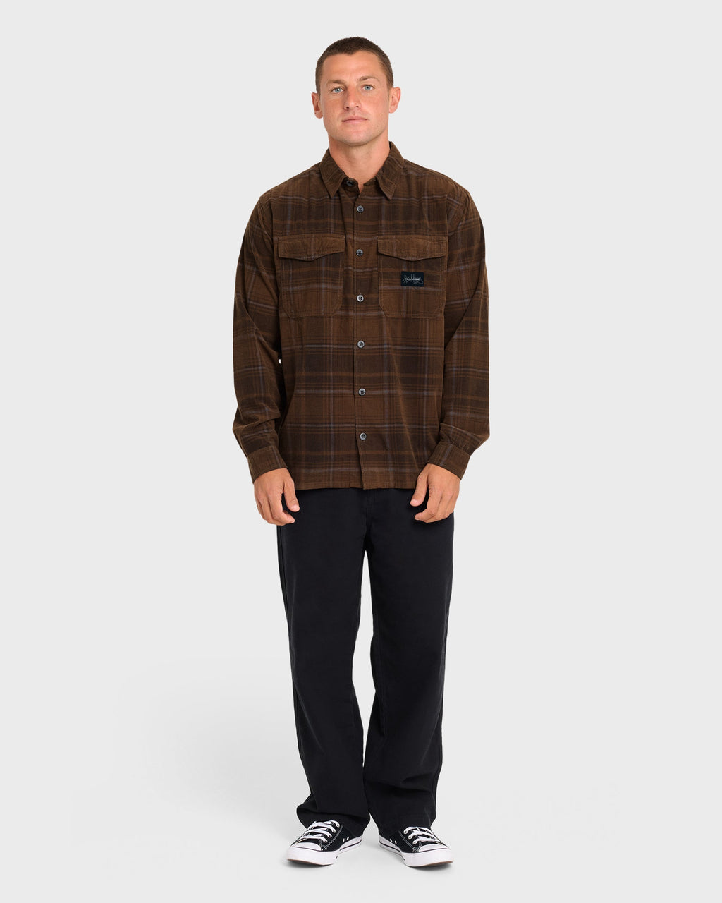 Bad Dog Long Sleeve Corduroy Shirt - Carafe