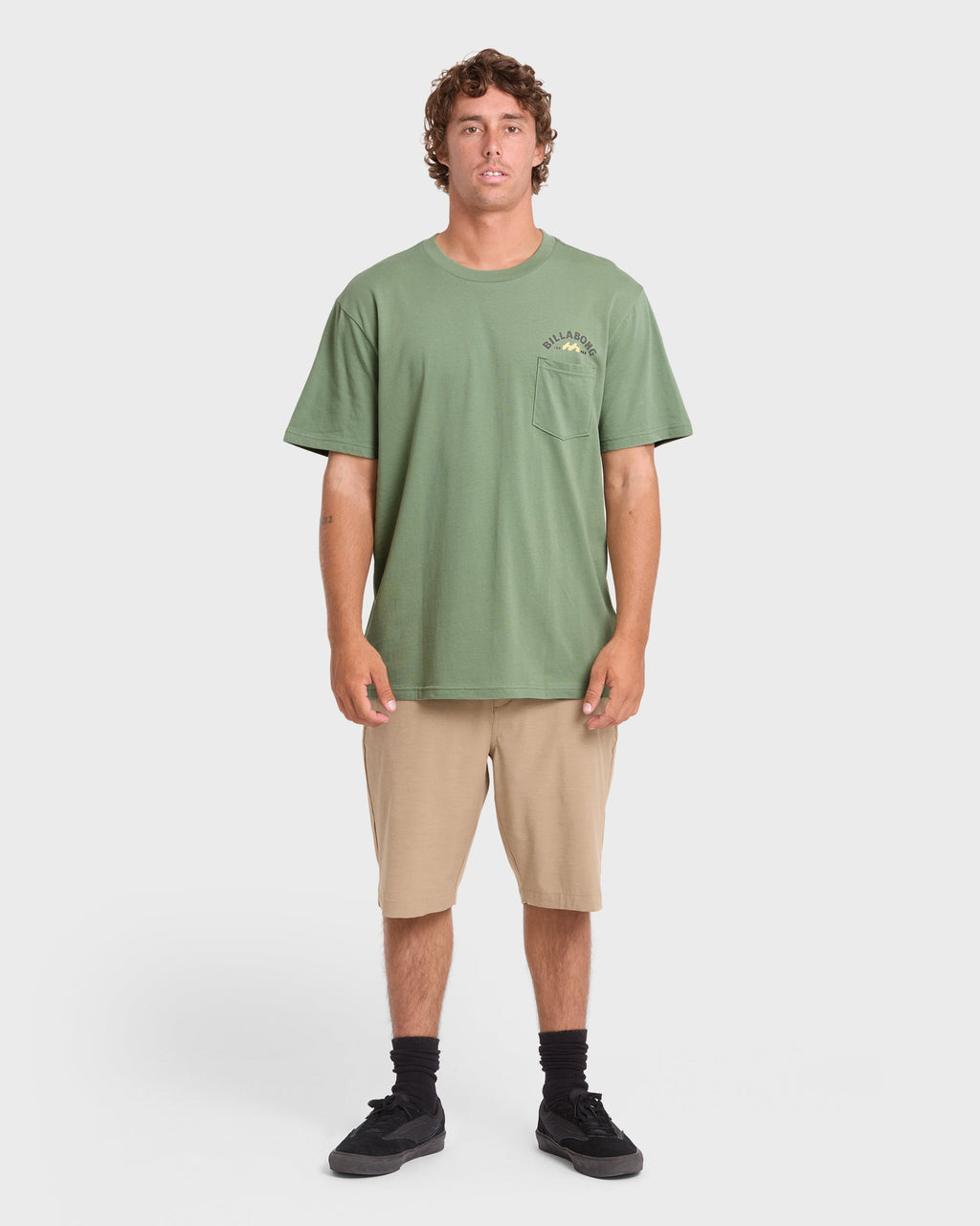 Foundry Premium Short Sleeve Cotton Graphic T-Shirt - Hedge Green