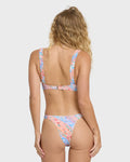 Daisy Chain Scrunch V Hike Skimpy Bikini Bottoms - Pale Peach